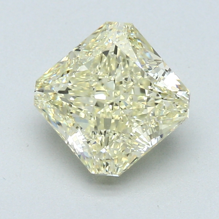 2.03 ct Radiant Natural Diamond : Fancy Light Yellow / VVS2